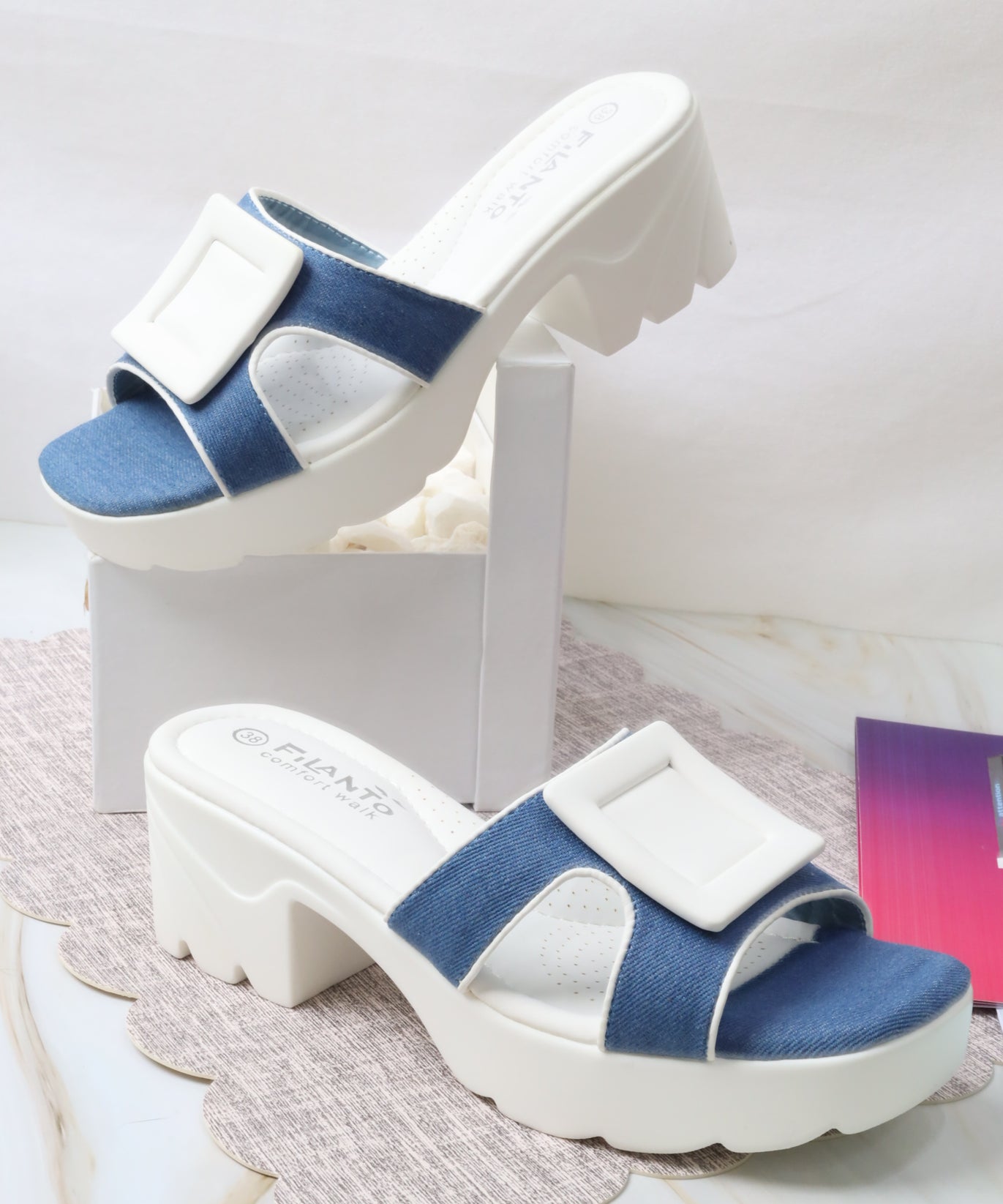 صندل نسائي بكعب عريض 55068