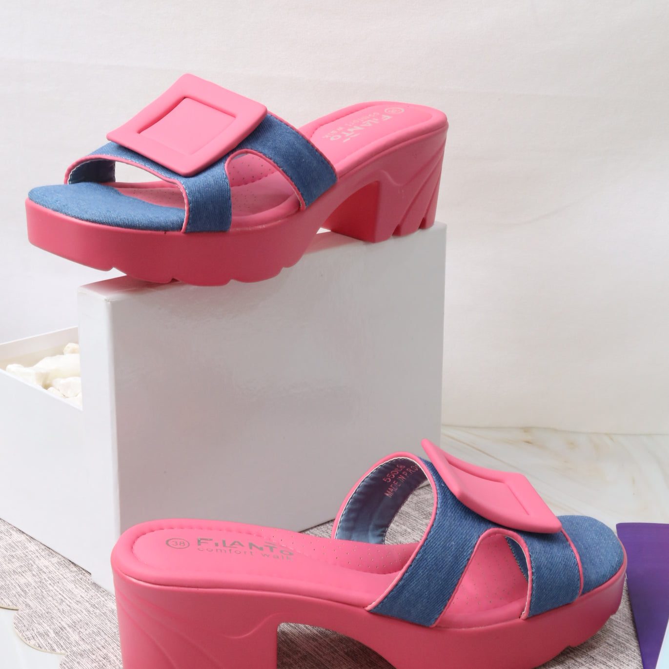 صندل نسائي بكعب عريض 55068