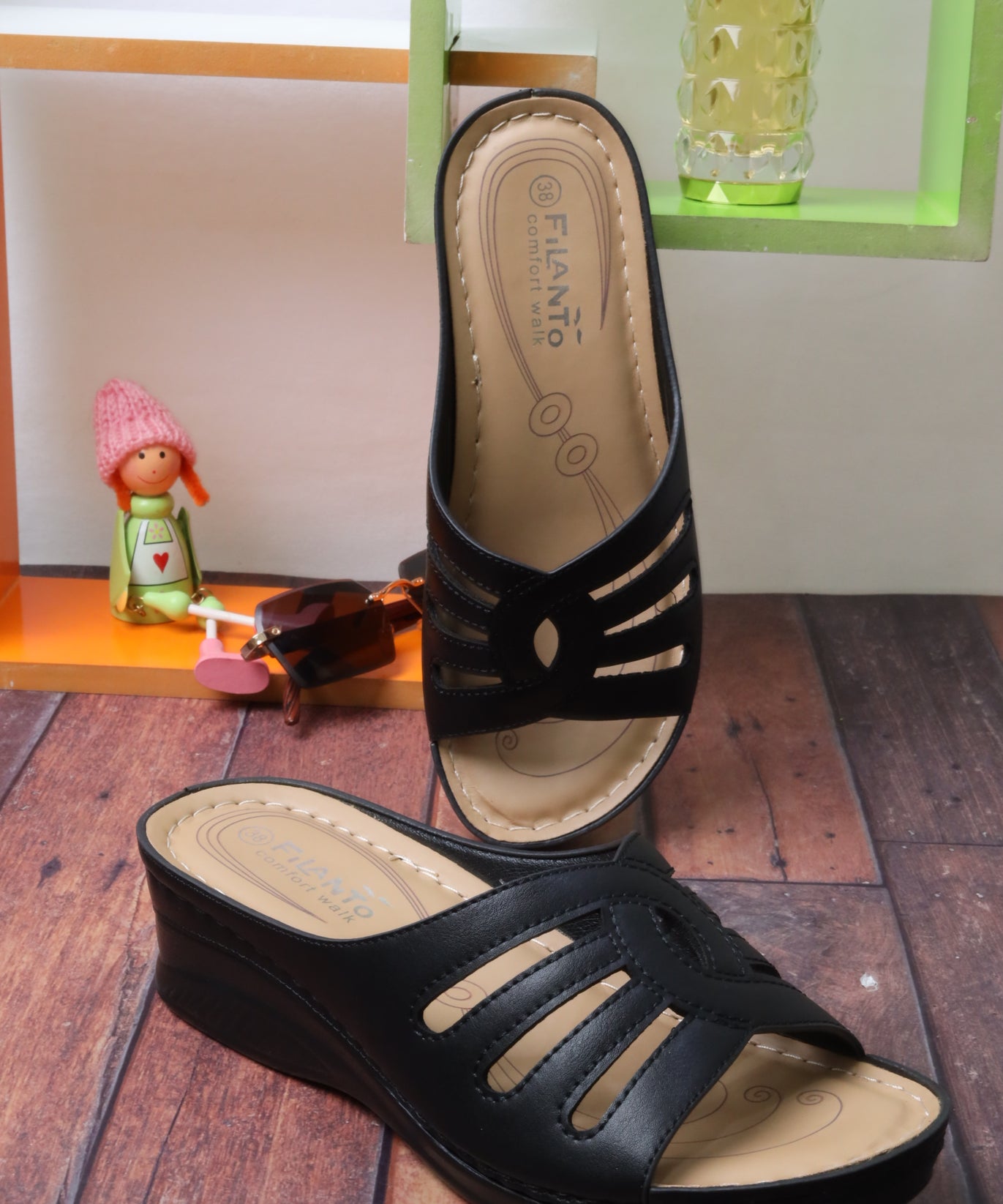 صندل نسائي بكعب عريض 55083