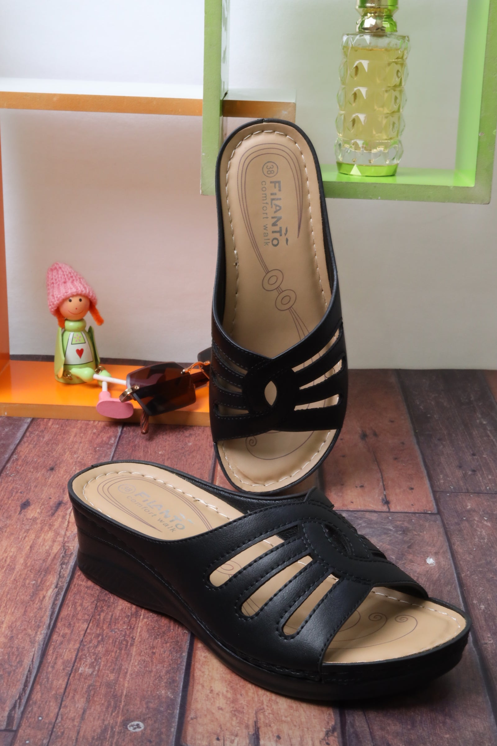 صندل نسائي بكعب عريض 55083